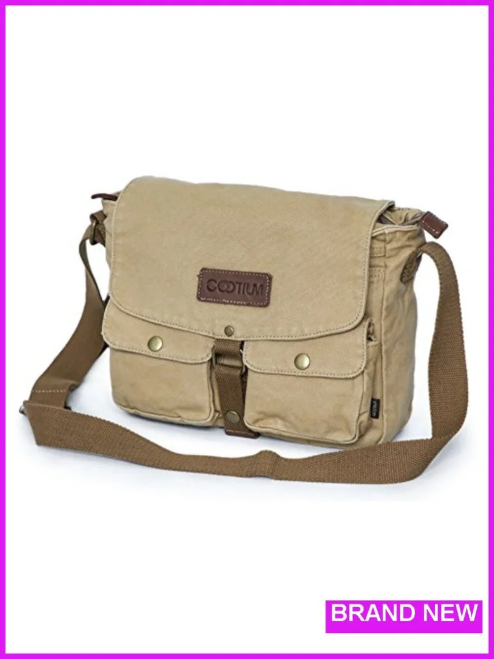 Canvas Messenger Bag Crossbody Shoulder Military Satchel for Men